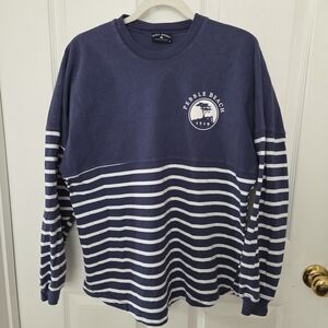 Pebble Beach Navy and White Striped Men's Jersey